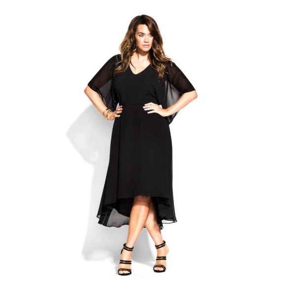 NWT City Chic Dress Adore Black Formal Dress M = 18 = 2X - Picture 1 of 4
